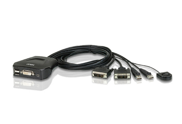 2-Port USB DVI Cable KVM Switch - [ OLD SKU: CS-22D ]