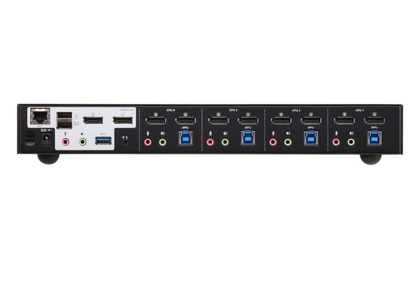 4 Port USB 3.0 4K Dual DisplayPort KVMP Switch, support up to 4K DCI (4096 x 2160 @ 60 HZ), supports MST on DP 1.2 compliant inputs