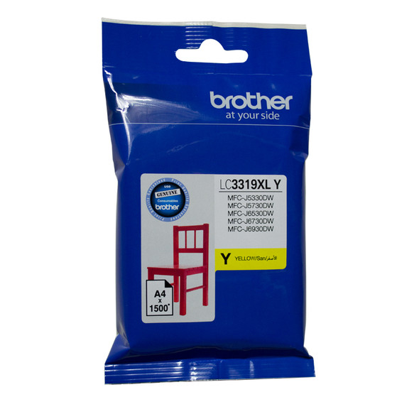 YELLOW INK CARTRIDGE TO SUIT MFC-J5330DW/J5730DW/J6530DW/J6730DW/J6930DW/ - UP TO 1500 PAGES