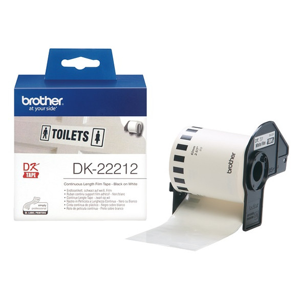 Brother Genuine Label Roll White Continuous Length Film Tape 62mm DK-22212 