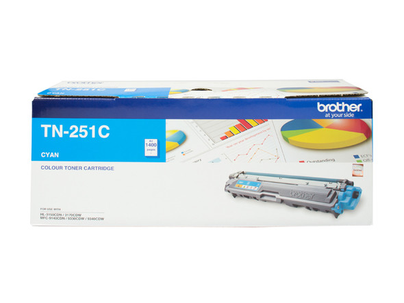 CYAN TONER CARTRIDGE TO SUIT HL-3150CDN/3170CDW/MFC-9140CDN/9330CDW/9340CDW (1,400 Pages)