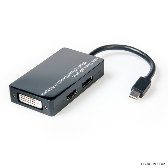 3in1 Mini DisplayPort to DisplayPort HDMI DVI Adapter Male to 3 Female