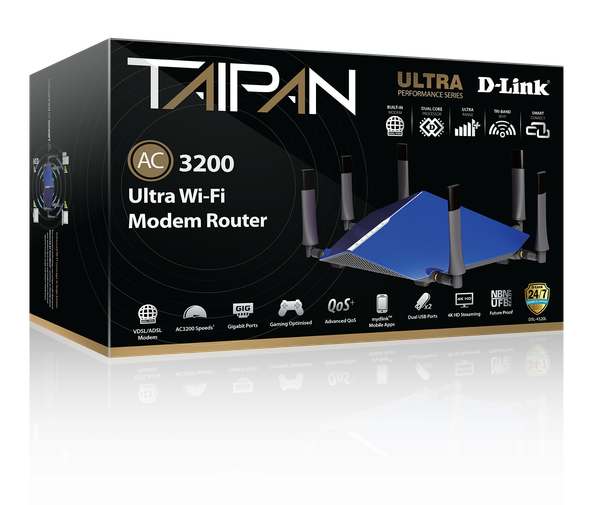 TAIPAN AC3200 Ultra Wi-Fi Tri-band Modem Router