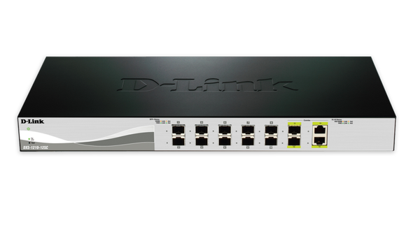 12-Port 10 Gigabit WebSmart Switch with 12 SFP+ Ports and 2 10GBase-T (Combo) ports