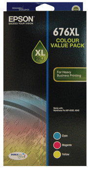 676XL Capacity Three Colour Value Pack