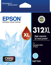 Epson 312XL Light Cyan Ink Claria Photo HD,  XP-8500