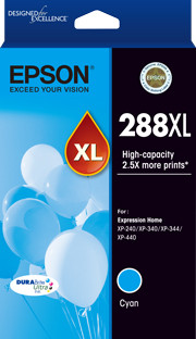 288XL Cyan DURABrite ink, XP-240, XP-340, XP-344, XP-440