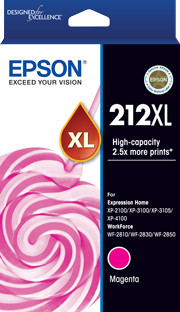 212XL High Yield Magenta Ink - XP-4100, XP-3105, XP-3100, XP-2100, WF-2850, WF-2830, WF-2810