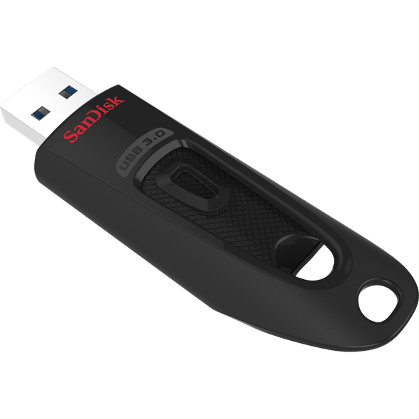 SanDisk Ultra USB 3.0 Flash Drive, CZ48 32GB, USB3.0, Black, stylish sleek design, 5Y 