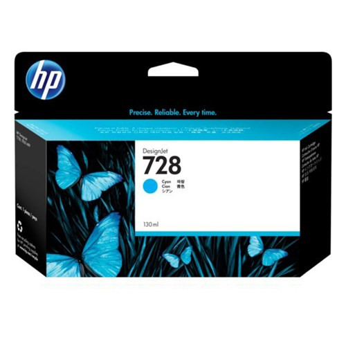 HP 728 DesignJet Ink T730 & T830  130mLlCyan
