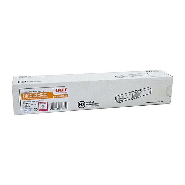 OKI Magenta Genuine Toner 2k C310 / C330 / MC361 / 362 44469756