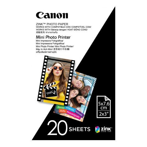 MPPP20 MINI PHOTO PRINTER PAPER - 20 SHEETS - ZP-2030-20 - ZINC