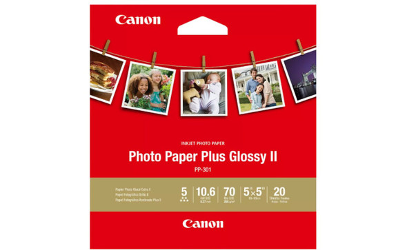 Canon PP3015x5-20 20 Sheets, 265 gsm Photo Paper Plus Glossy II
