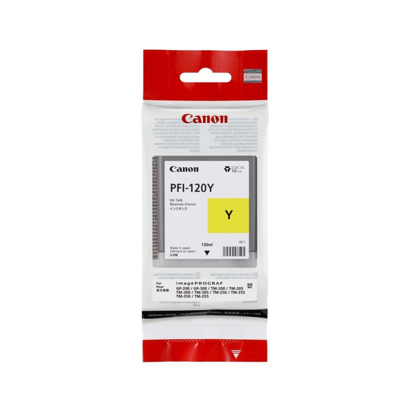 Canon PFI120 Yellow Ink TM RANGE - 130ML