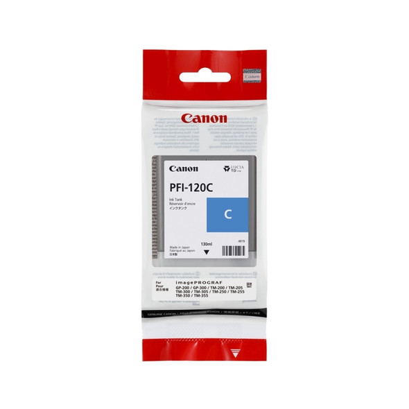 Canon PFI120 Cyan Ink TM RANGE - 130ML