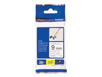Brother TZe-FX221 Flexible Tape 9MM BLACK ON WHITE 