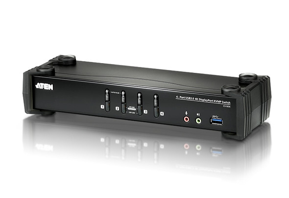 4 Port USB 3.0 4K DisplayPort KVMP Switch Support HDCP, 4096 x 2160 @ 60Hz, Mouse emulation, Keyboard emulation - [ OLD SKU: CS-1924 ]