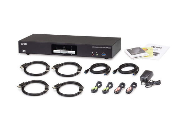 2 Port USB 3.0 4K Dual DisplayPort KVMP Switch, support up to 4K DCI (4096 x 2160 @ 60 HZ), supports MST on DP 1.2 compliant inputs