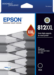Epson 812XXL Black Ink Workforce WF-7845 High Yield