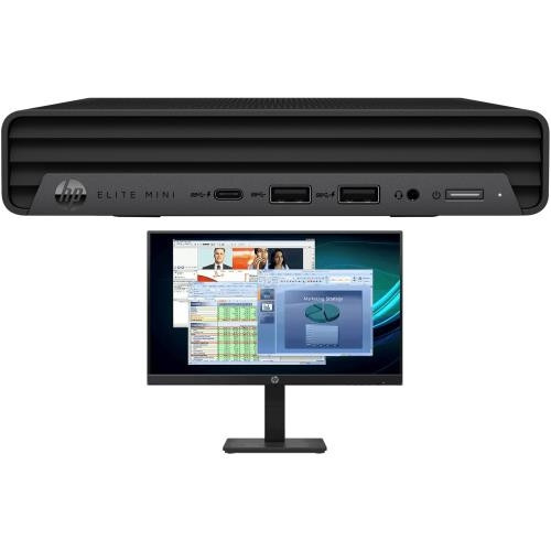 HP EliteDesk  600 G9 I5-12500T 8GB 256GB + HP P24H G4 23.8IN IPS MONITOR