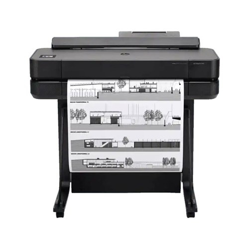 HP 24" DesignJet T650 Large Format with Mobile Printer, 1 GB, 2400 x 1200 dpi, 26 sec/A1, ±0.1%, Wi-Fi