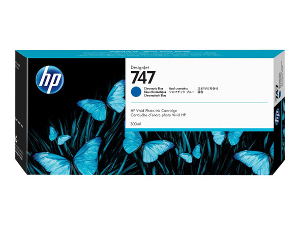 HP 747 300-ML CHROMATIC BLUE DESIGNJET INK CARTRIDGE - Z9+ SERIES