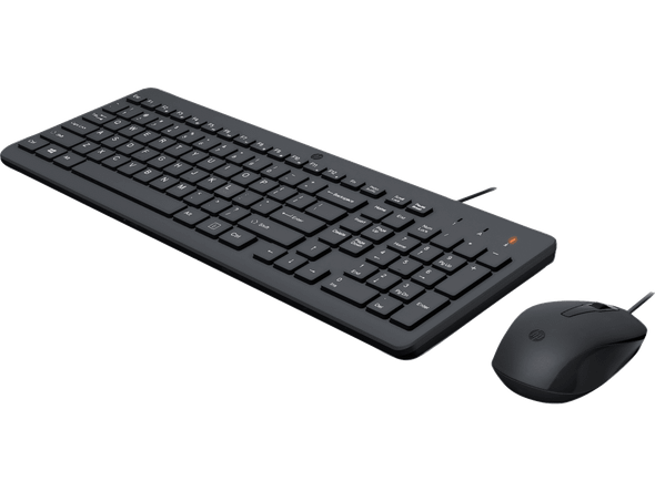 HP 150 Wired Mouse and Keyboard Black 