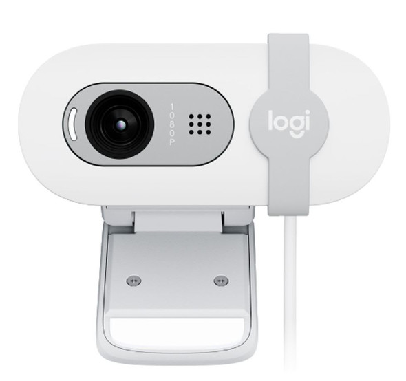 Logitech Brio 100 Full HD 1080p webcam with auto-light balance, integrated privacy shutter