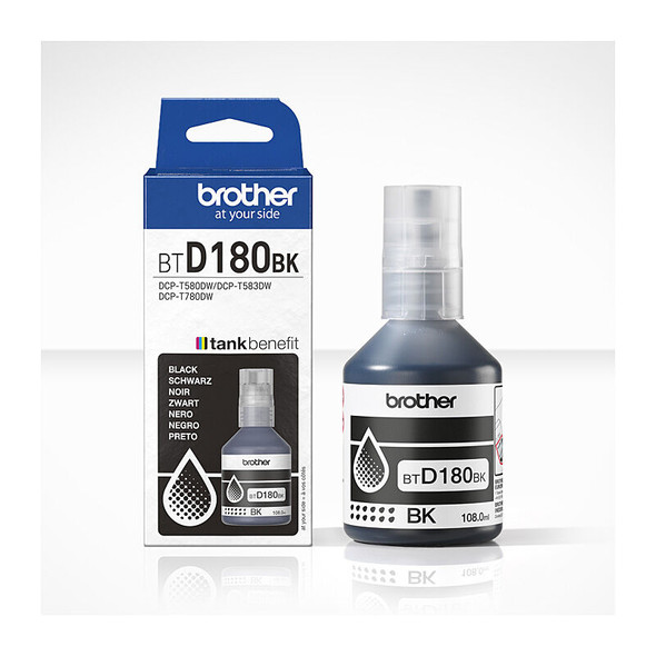 Brother BTD180BK Black Ink bottle for Refillable Inkjet DCP-T580DW