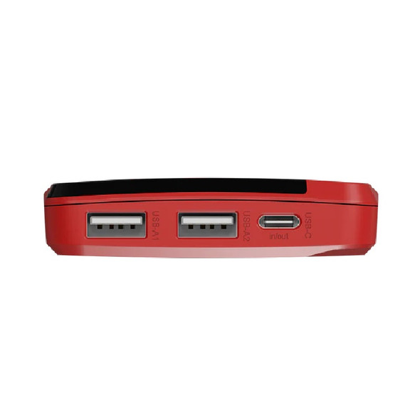 Cygnett ChargeUp Boost 4th Gen 10K mAh Power Bank -Red(CY4749PBCHE)Triple Port(Dual USB-A 15W + 1xUSB-C 15W)