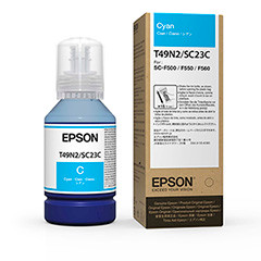 Epson 140ml UltraChrome T49N Dye Sub Cyan Ink Bottle