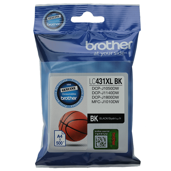 Brother LC431XLBK Genuine Black High Yield Ink Cartridge