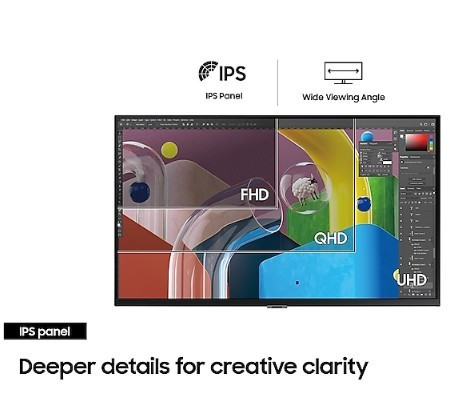 SAMSUNG 27" (16:9) UHD IPS MONITOR, DP, HDMI, HDR400, USB-C, USB(3),LAN, H/ADJ, VESA, 3YR
