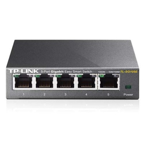 TP-Link TL-SG105E 5-Port Gigabit Desktop Easy Smart Switch, 5 10/100/1000Mbps RJ45 Ports