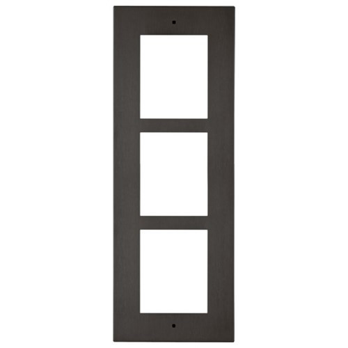 2N IP VERSO - FRAME FOR FLUSH INSTALLATION 3 MODULES - BLACK MUST WITH 9155016