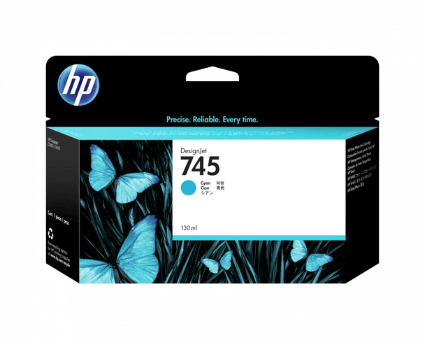 HP 745 130-ML CYAN INK CART