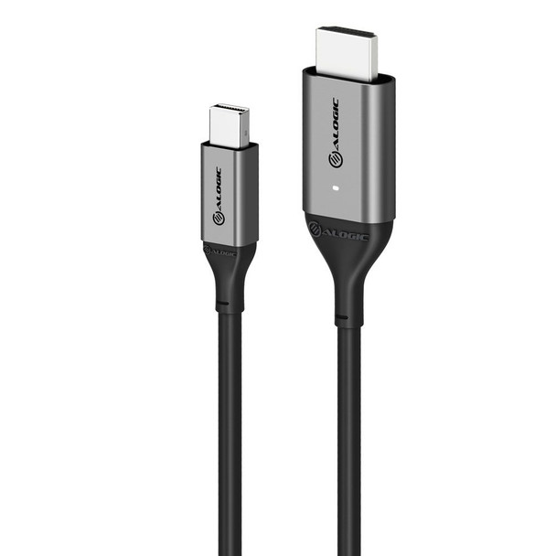 ALOGIC Ultra Mini DisplayPort 1.4 to HDMI 2.0 Cable ‚Äì 4K 60Hz - ACTIVE - 2m ‚Äì Space Grey   - MOQ:2