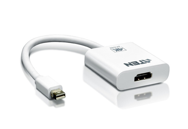 Aten Mini DisplayPort(M) to HDMI(F) Active 4K2K Adapter -Premium series with EMI Shielding