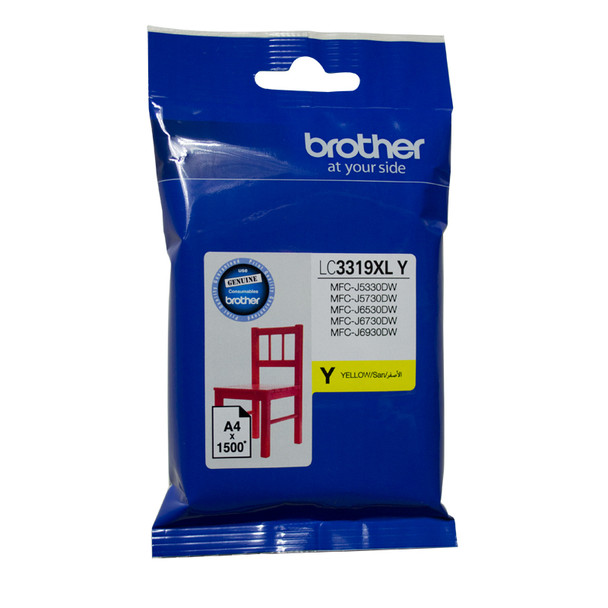 YELLOW INK CARTRIDGE TO SUIT MFC-J5330DW/J5730DW/J6530DW/J6730DW/J6930DW/ - UP TO 1500 PAGES