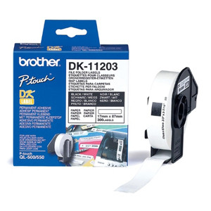 WHITE FILE FOLDER LABELS 17 X 87MM 300 LABELS