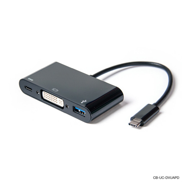 USB-C MultiPort Adapter to DVI/USB 3.0/USB-C with Power Delivery, 60W