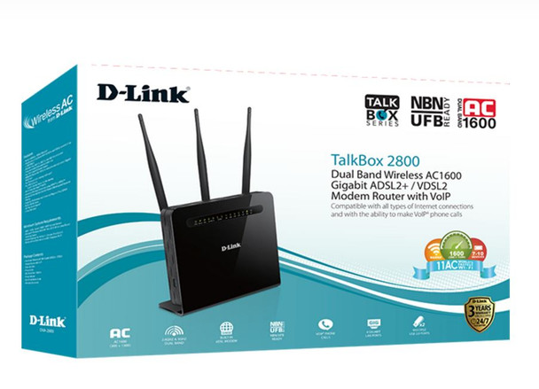Dual Band Wireless AC1600 ADSL2+/VDSL2 Modem Router with VoIP