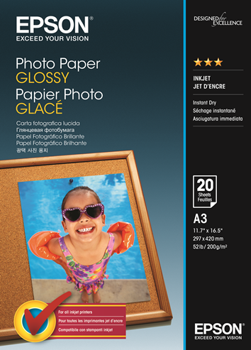 Photo Paper Glossy A3 20 Sheet