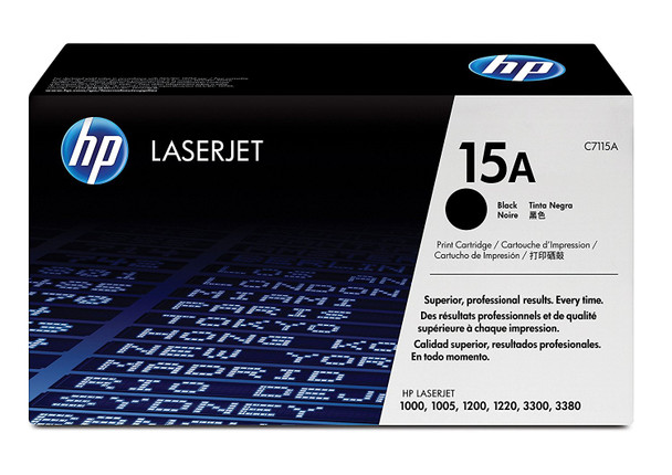 HP 15A BLACK TONER 2500 PAGE YIELD FOR LJ 12XX 3300 3380