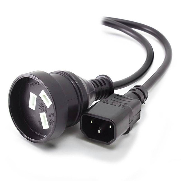 ALOGIC 0.15m IEC C14 to Aus 3 Pin Mains Plug - Male to Female - MOQ:15