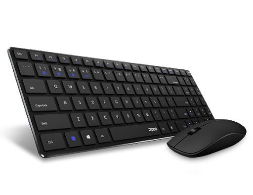 Multi-mode  Ultra slim Wireless Keyboard & mouse 2.4G wireless Bluetooth 4.0,4.0BLE k/b-4.9mm aluminium alloy base silent
