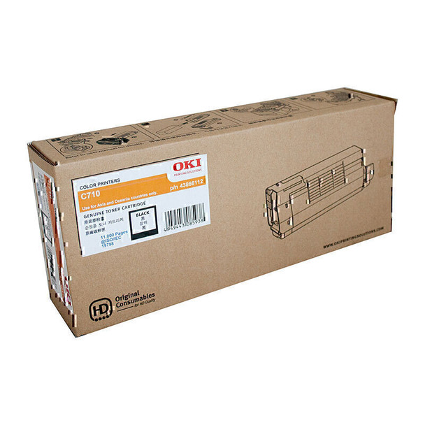 BLACK TONER FOR OKI C711N C710A YIELD 11000 PAGES