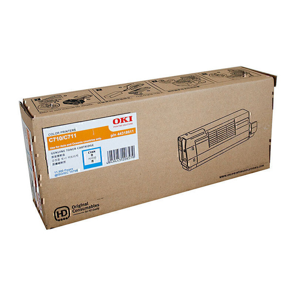 CYAN TONER FOR OKI C711N C710A YIELD 11500 PAGES