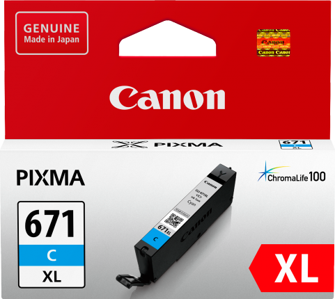 CANON CLI671XLC CYAN EXTRA LARGE INK TANK FOR MG5760BK  MG6860 MG7760