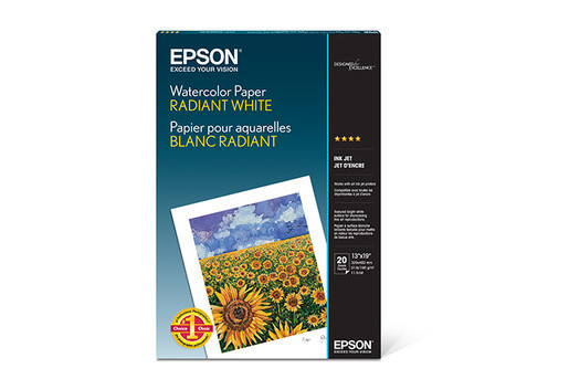 Epson Fine Art Paper Watercolor Radiant White A3+ 20sht